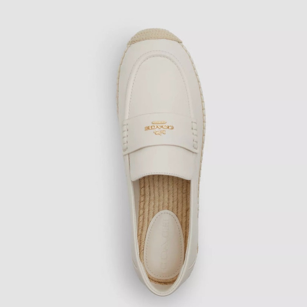 COACH CAP49 Women's Loafer Espadrille Chalk White EU 39.5 US 9 Brand New In Box - Picture 6 of 12